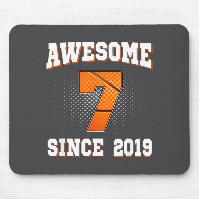 Cute Basketball 7th 2019 7 Old Years Since Mouse Pad (Front)