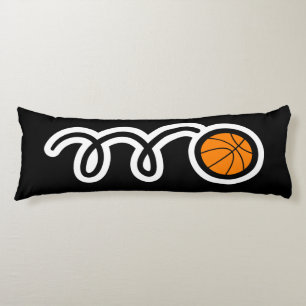 Cute basketball cartoon custom name kid's bedroom body pillow