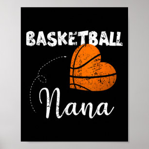 Cute Basketball Heart Basketball Nana  Poster