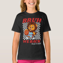 Cute Basketball Lion BRUH WE BACK Back To School