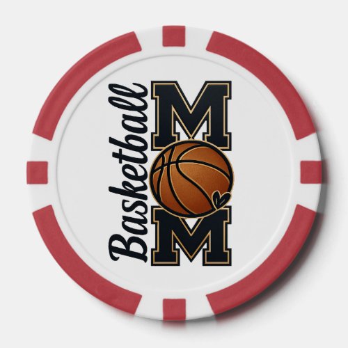 Cute Basketball Mom Game Day Sports Gift Poker Chips
