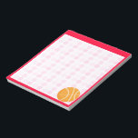 Cute Basketball Notepad<br><div class="desc">You will love this cute pink / red polka dot pattern Basketball player baller design. Great for gifts! Available on tee shirts, smart phone cases, mousepads, keychains, posters, cards, electronic covers, computer laptop / notebook sleeves, caps, mugs, and more! Visit our site for a custom gift case for Samsung Galaxy...</div>