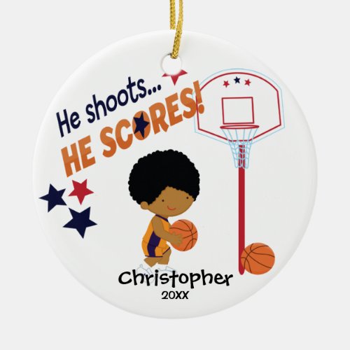 Cute Basketball Player Sport Christmas Ornament