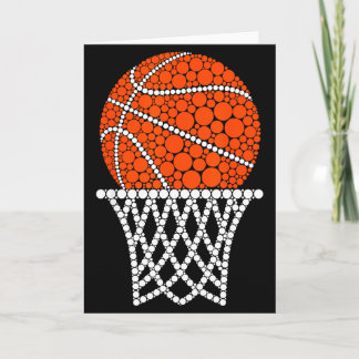 Cute Basketball Polka Dot Art Student Happy Dot Da Card