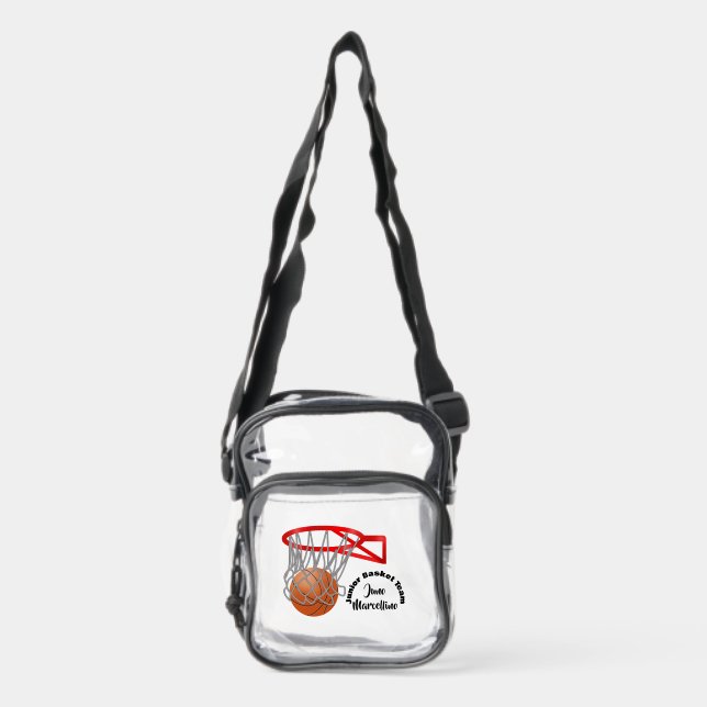 Cute Basketball Ring Net Clear Stadium Bag (Front)