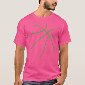 Cute Basketball Sports Design With Green Color T-Shirt