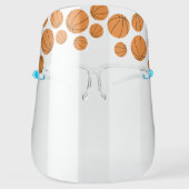 Cute Basketball Sports Face Shield (Front)