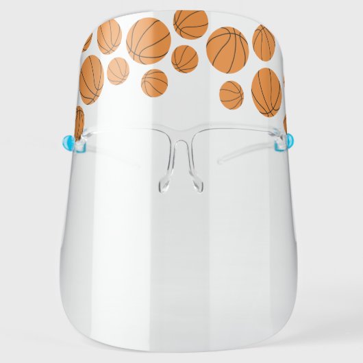Cute Basketball Sports Face Shield (Front)