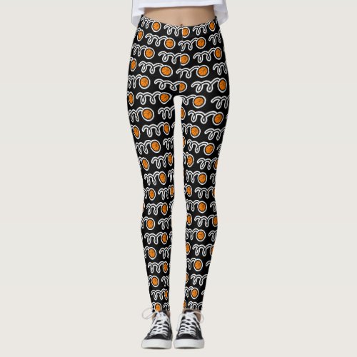 Cute basketball sports pattern athleisure leggings