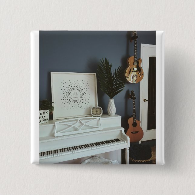 Cute Bass Guitar Button (Front)