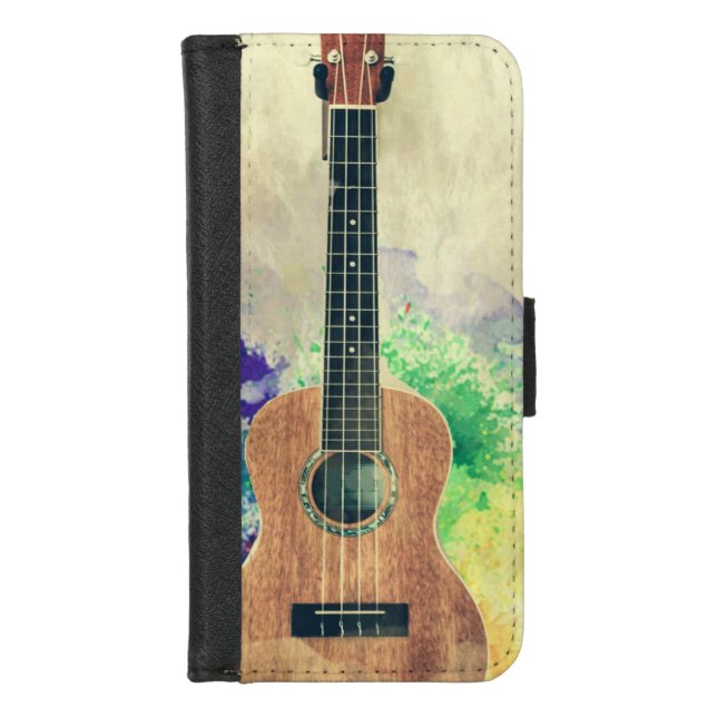 Cute Bass Guitar iPhone Wallet Case (Front)