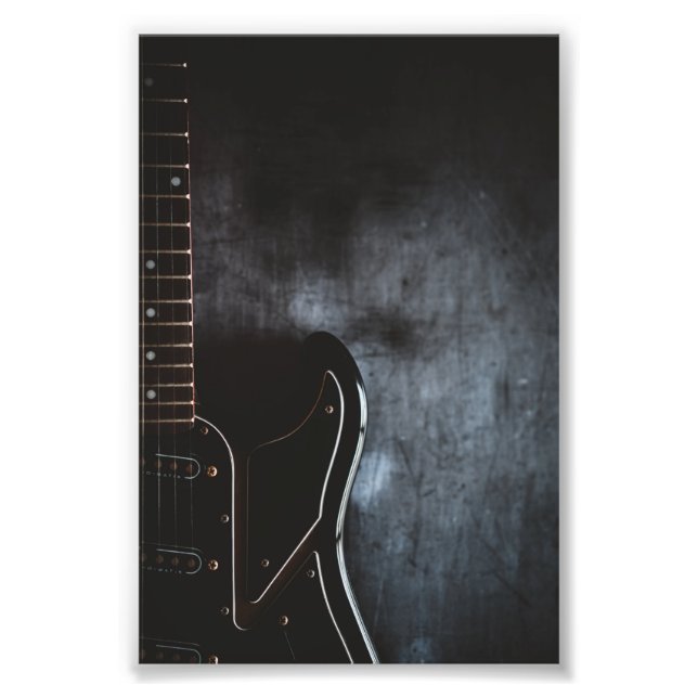 Cute Bass Guitar Photo Print (Front)