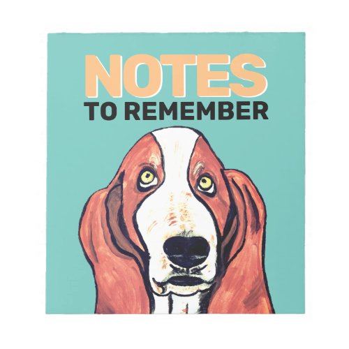 Cute Basset Hound Note Book
