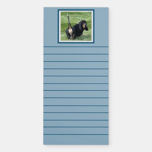 Cute Basset Hounds on Magnetic Notepad