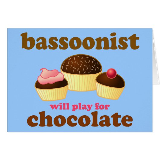 Cute Bassoon Card (Front Horizontal)