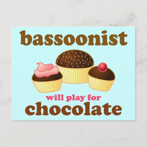 Cute Bassoon Postcard