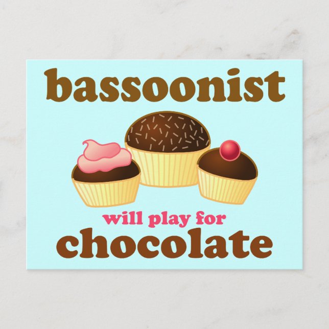 Cute Bassoon Postcard (Front)