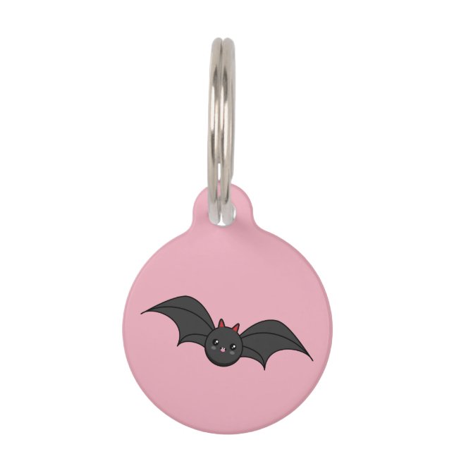 Cute Bat | Add Name Pet ID Tag (Front)
