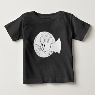 Cute Bat and Moon Halloween   Baby T-Shirt