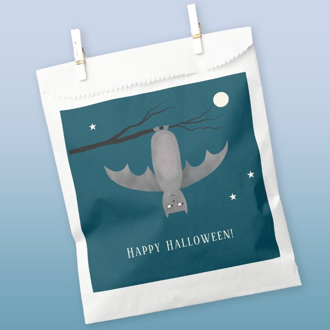 Cute Bat Halloween Favor Bag (Fun vampire bat Halloween or birthday party favor bag)