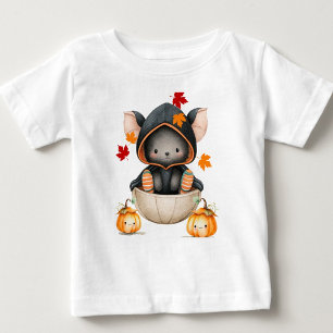 Cute Bat in Bowl Baby T-Shirt