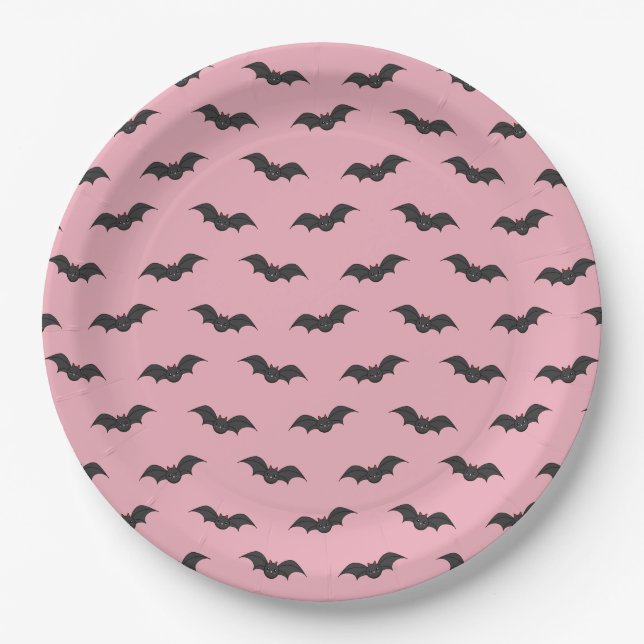 Cute Bat Paper Plates (Front)