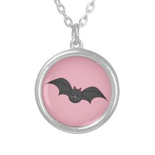 Cute Bat Silver Plated Necklace
