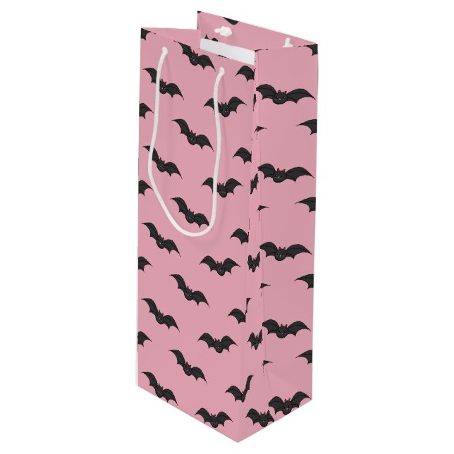 Cute Bat Wine Gift Bag (Front Angled)