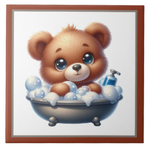 Cute bathtub bathroom bear ceramic tile