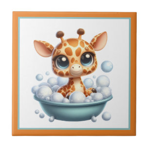 Cute bathtub bathroom Giraffe Ceramic Tile