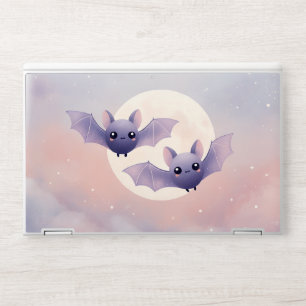 Cute Bats Flying by the Full Moon - Laptop Skin