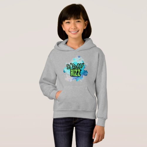 Cute BDay Rizz Green And Monochromatic Blue Hoodie
