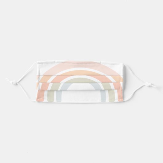 Cute Be Happy Rainbow Adult Cloth Face Mask (Front, Folded)