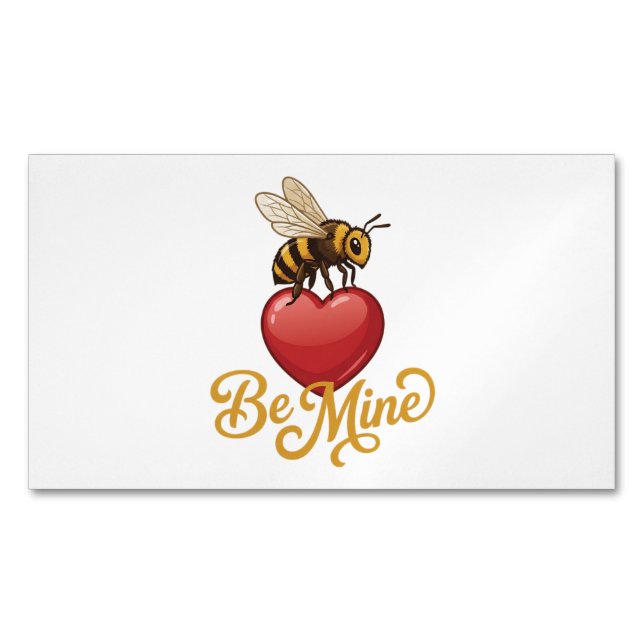 Cute Be Mine Honeycomb  Business Card Magnet (Front)