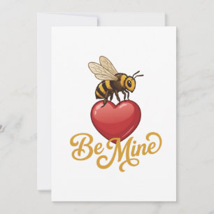 Cute Be Mine Honeycomb Invitation