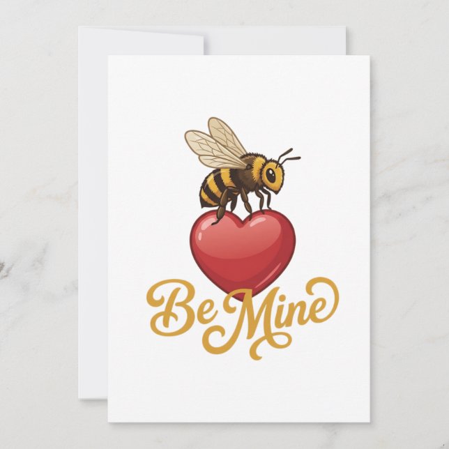 Cute Be Mine Honeycomb  Invitation (Front)