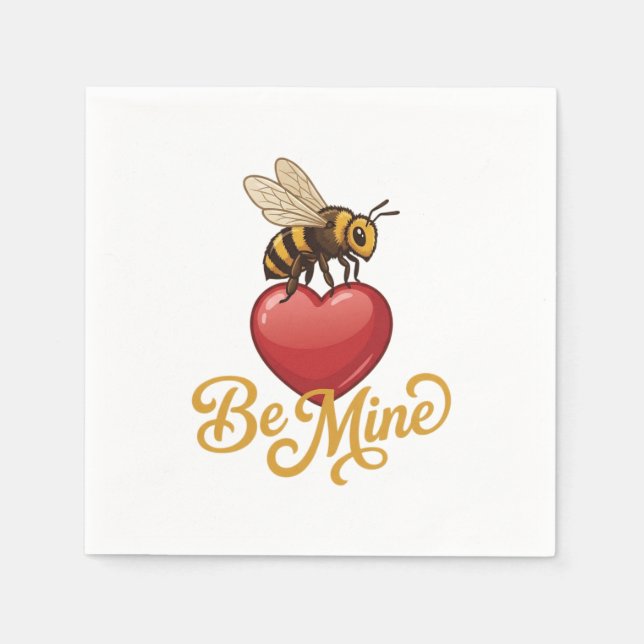 Cute Be Mine Honeycomb  Napkins (Front)