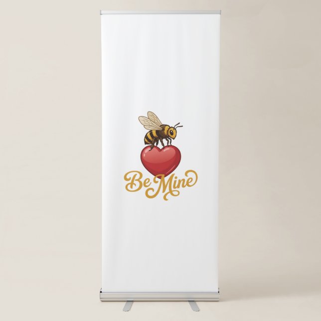 Cute Be Mine Honeycomb  Retractable Banner (Front)
