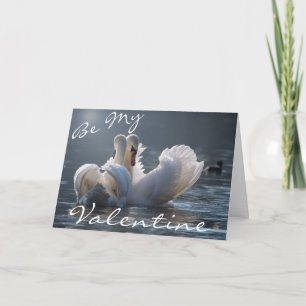 Cute Be My Valentine Swarn Valentine's Day Holiday Card