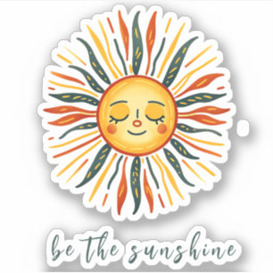 Cute "Be The Sunshine" Vinyl Sticker