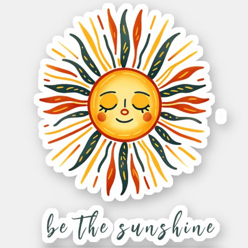 Cute Be The Sunshine Vinyl Sticker