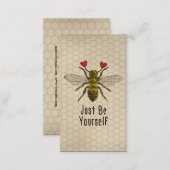 Cute Be Yourself Bee Business Card (Front/Back)