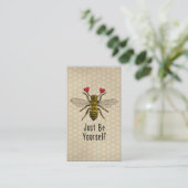Cute Be Yourself Bee Business Card (Standing Front)