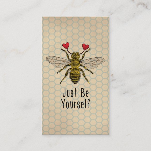 Cute Be Yourself Bee Business Card (Front)