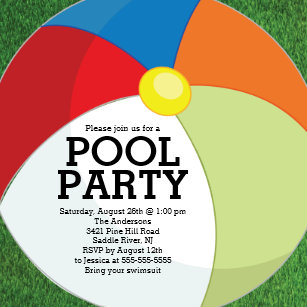beach ball invitations zazzle