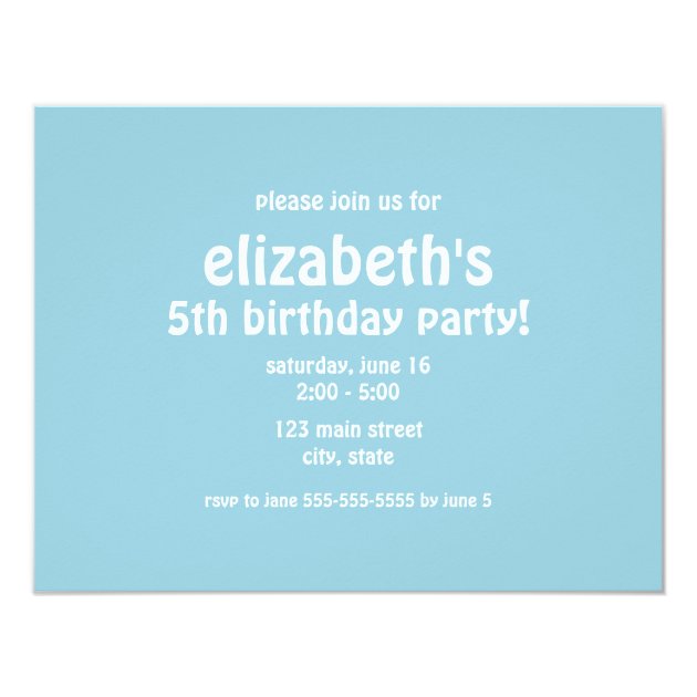 Cute Beach Birthday Party Invitations