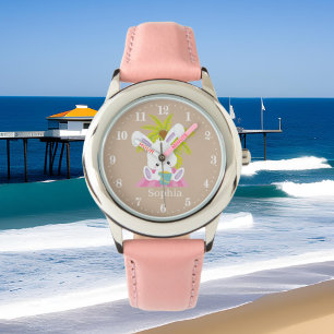 cute beach bunny add name watch