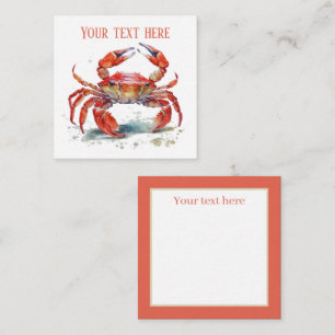 cute beach crab add text  note card