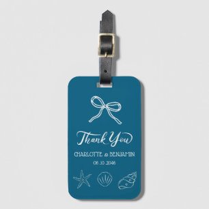 Cute Beach Destination Wedding Favor Luggage Tag