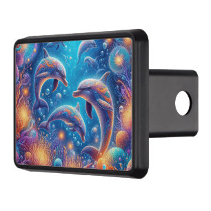Cute beach dolphin lovers hitch cover